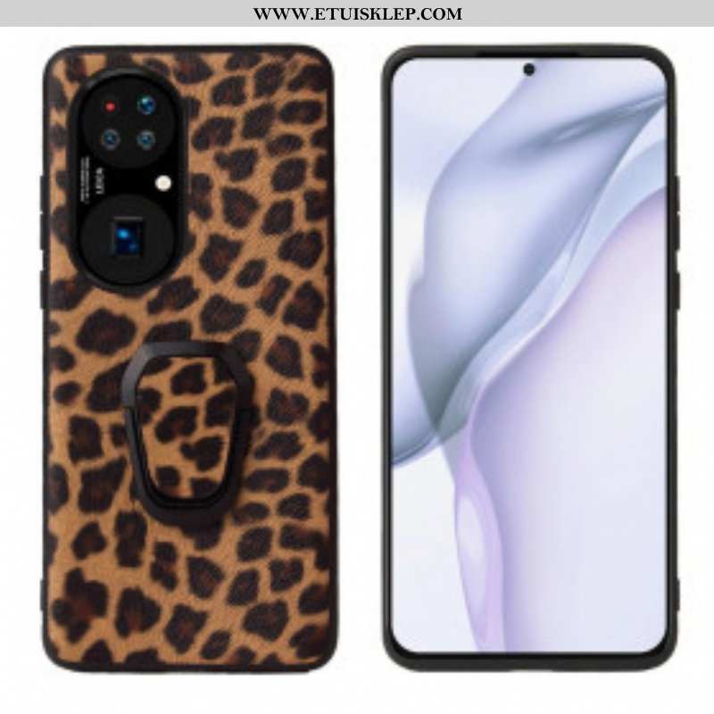 Etui do Huawei P50 Wsparcie Pierścienia W Stylu Lamparta